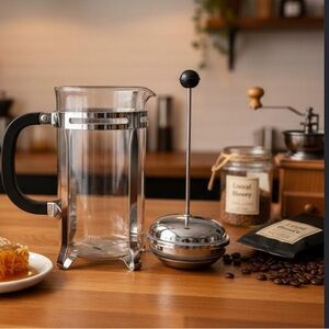 Vintage Pyrex Glass Coffee French Press